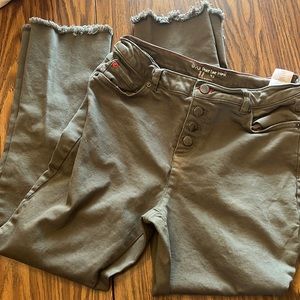 Button fly green pants from peace love world